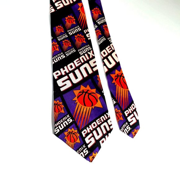 RM Style Phoenix Suns Basketball Mens Necktie Tie Designer Work Office Dad Gift - Picture 2 of 5